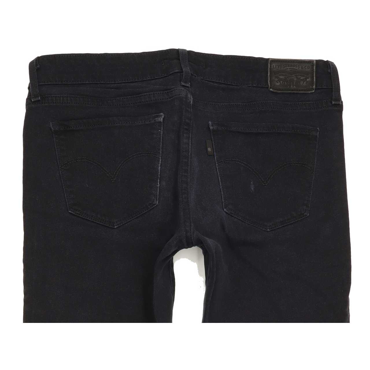 Levi's 711 Women Black Skinny Regular Stretch Jeans W28 L30
