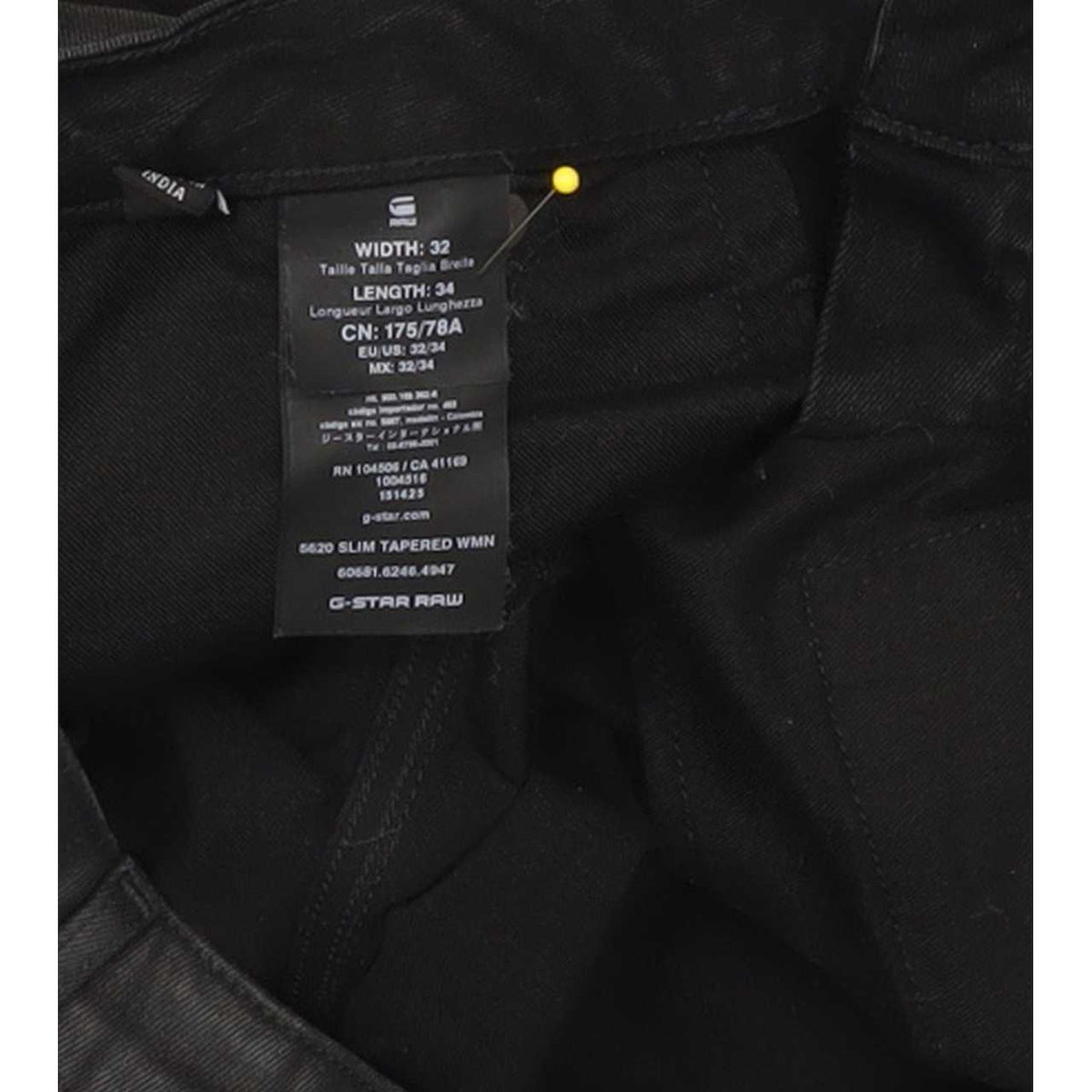 G-Star 5620 Women Black Tapered Slim Stretch Jeans W32 L31