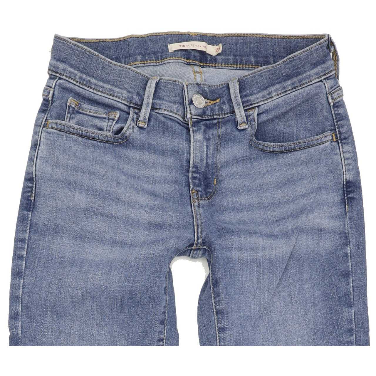 Levi's 710 Women Blue Skinny Regular Stretch Jeans W25 L34