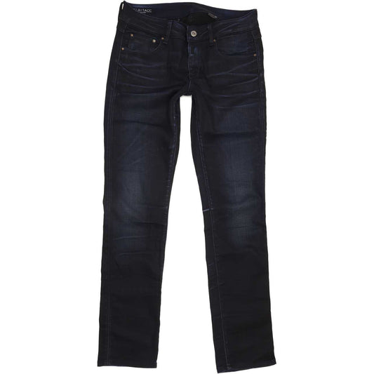 G-Star Attacc Women Navy Straight Regular Stretch Jeans W30 L30