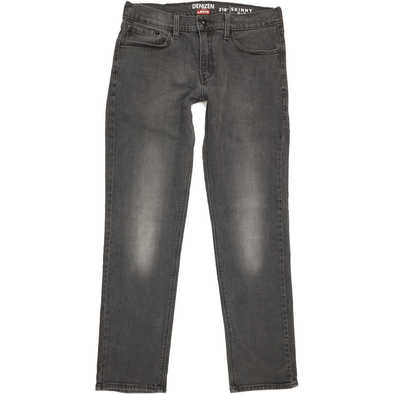 Levi's Denizen Men Grey Straight Slim Stretch Jeans W32 L30