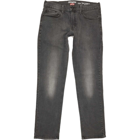 Levi's Denizen Men Grey Straight Slim Stretch Jeans W32 L30