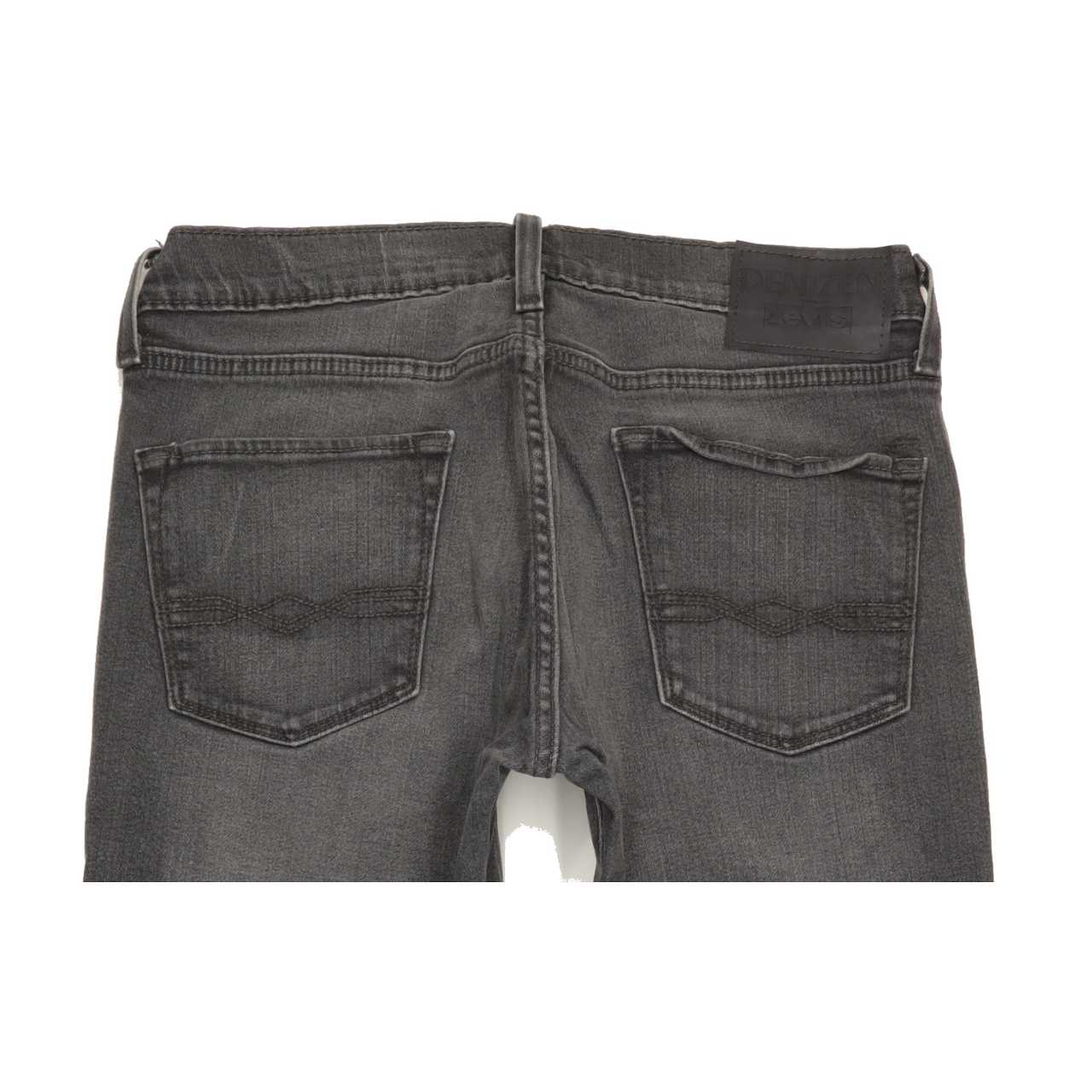 Levi's Denizen Men Grey Straight Slim Stretch Jeans W32 L30