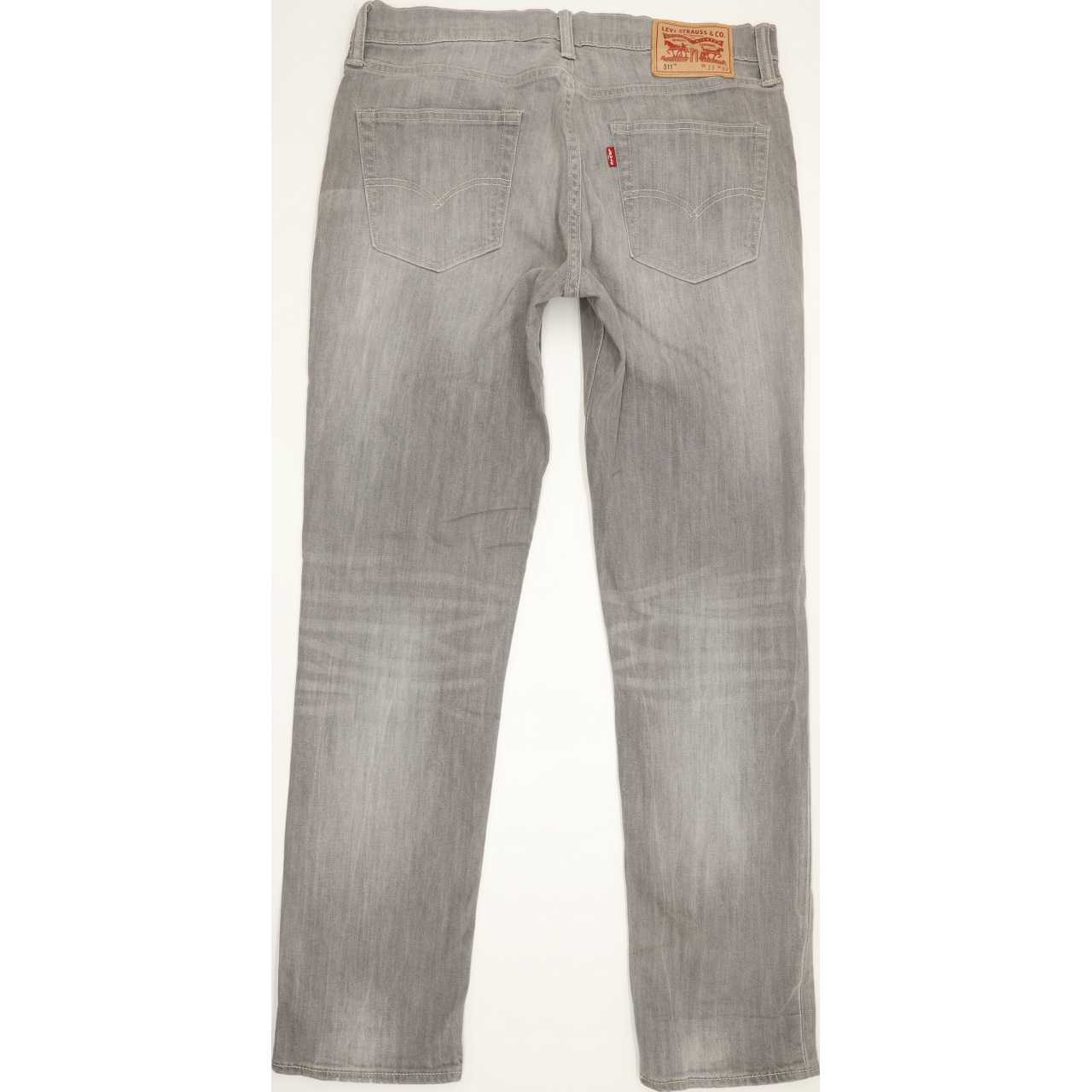 Levi's 511 Men Grey Straight Slim Stretch Jeans W33 L31