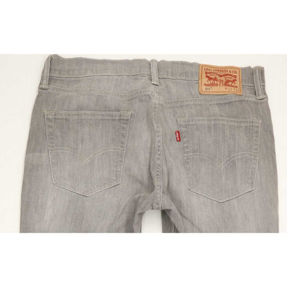 Levi's 511 Men Grey Straight Slim Stretch Jeans W33 L31