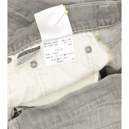 Levi's 511 Men Grey Straight Slim Stretch Jeans W33 L31
