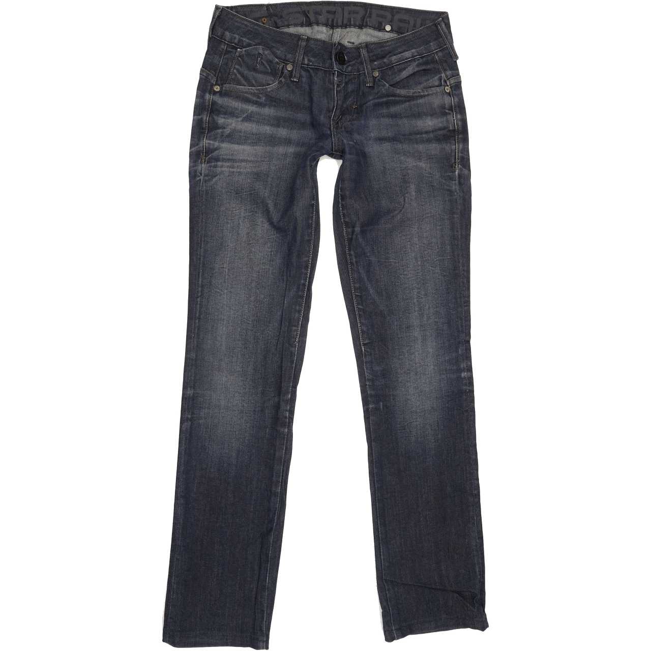 G-Star 3301 Women Blue Straight Slim Stretch Jeans W28 L30