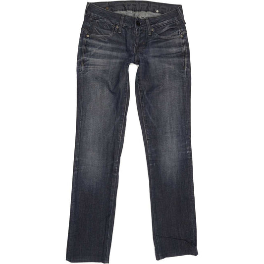 G-Star 3301 Women Blue Straight Slim Stretch Jeans W28 L30