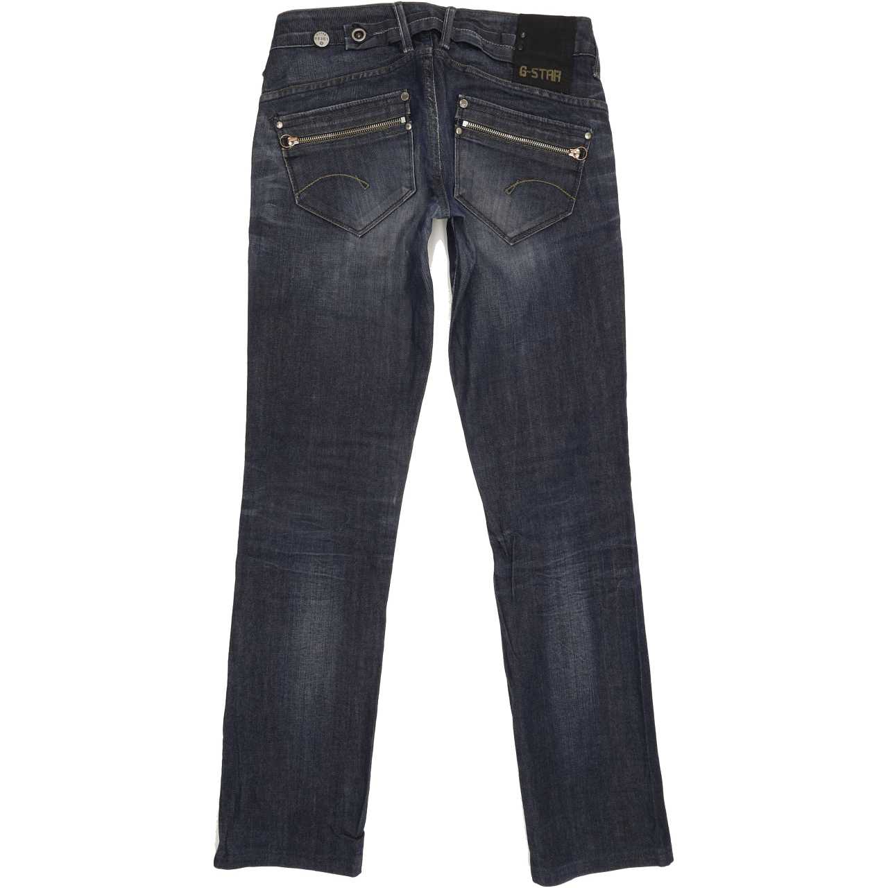 G-Star 3301 Women Blue Straight Slim Stretch Jeans W28 L30