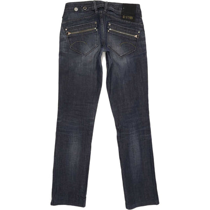 G-Star 3301 Women Blue Straight Slim Stretch Jeans W28 L30