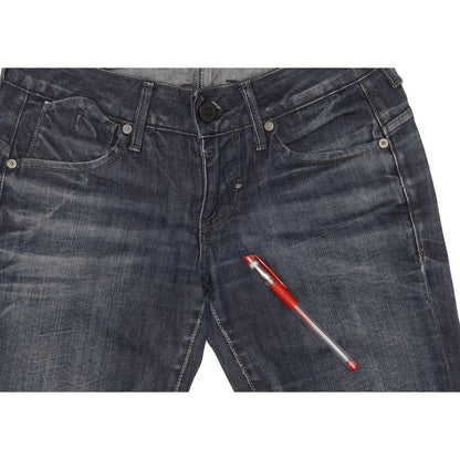G-Star 3301 Women Blue Straight Slim Stretch Jeans W28 L30
