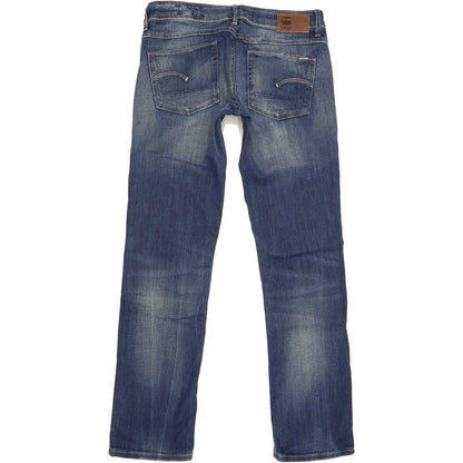 G-Star 3301 Women Blue Straight Slim Stretch Jeans W28 L30