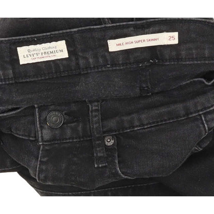Levi's Mile High Rise Women Black Skinny Stretch Jeans W25 L27