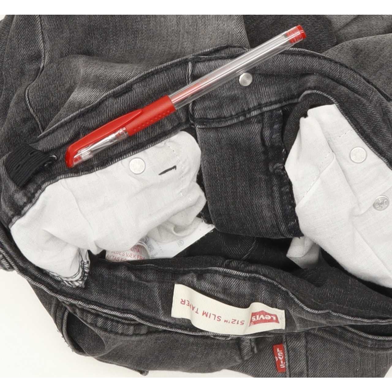 Levi's 512 Kids Grey Tapered Slim Stretch Jeans W26 L30