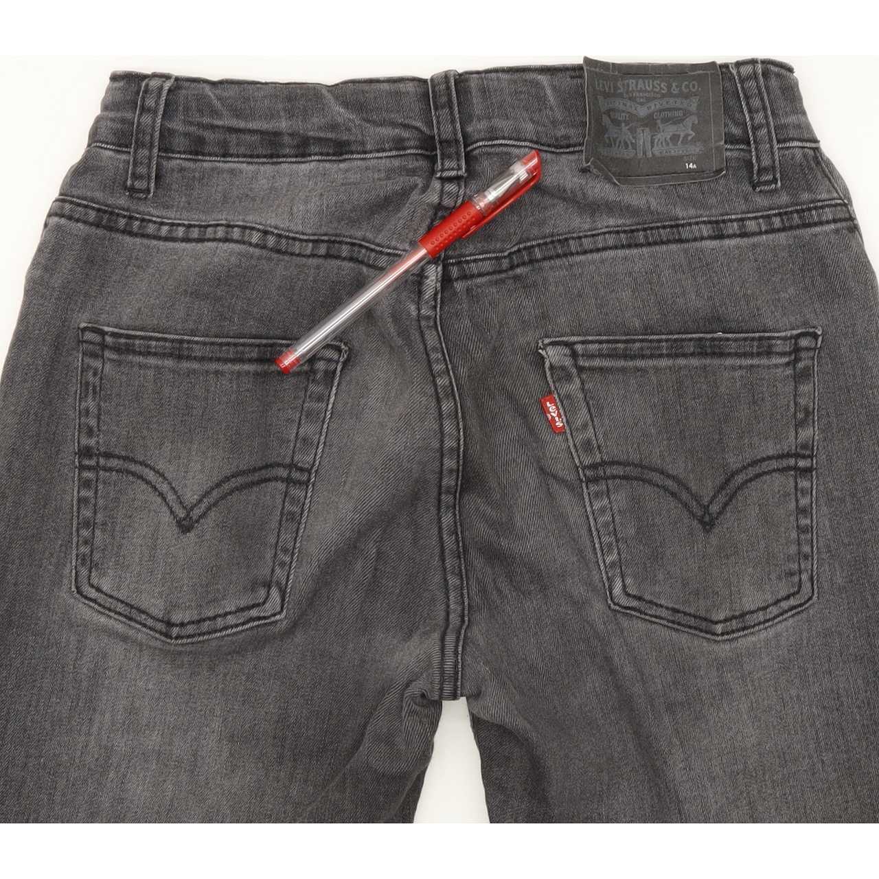 Levi's 512 Kids Grey Tapered Slim Stretch Jeans W26 L30