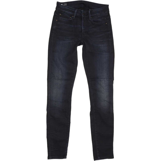 G-Star 3301 High Women Navy Skinny Regular Stretch Jeans W28 L30
