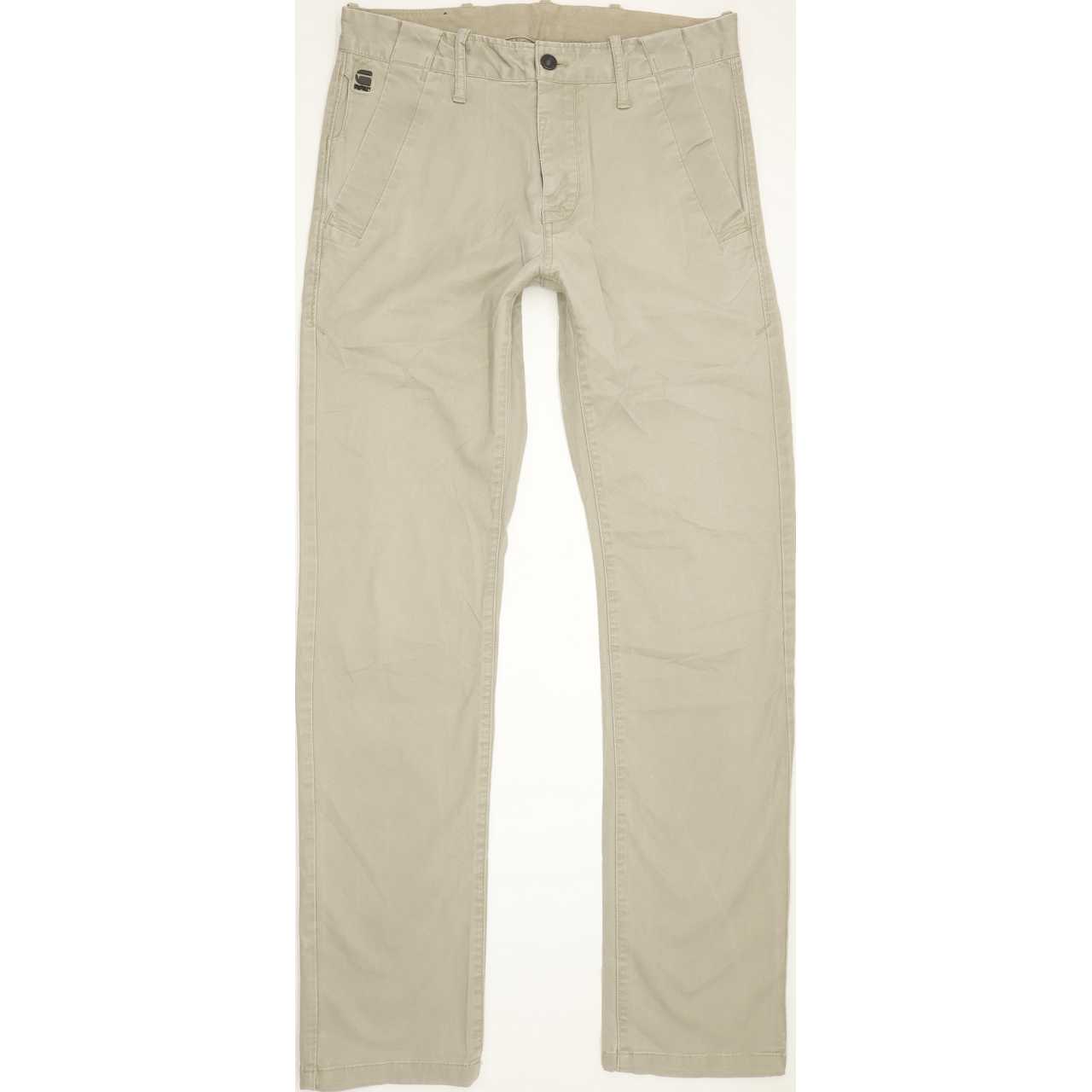 G-Star Bronson Men Beige Straight Slim Chino Stretch Jeans W32 L32