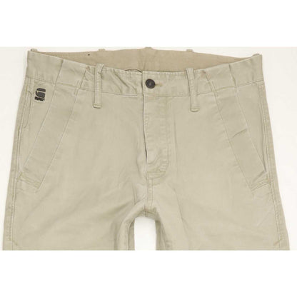 G-Star Bronson Men Beige Straight Slim Chino Stretch Jeans W32 L32
