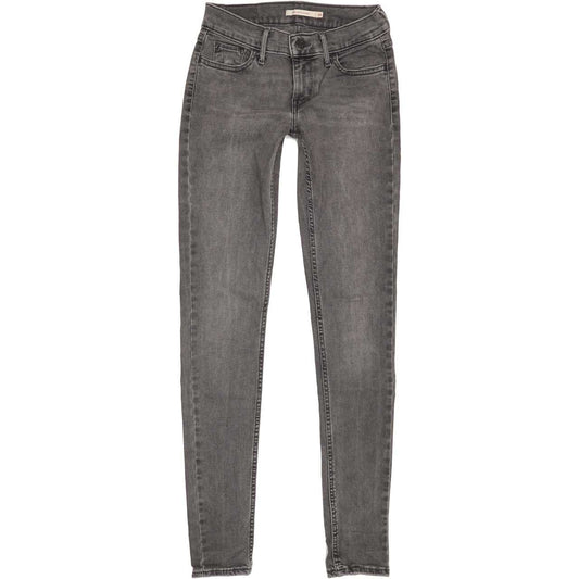 Levi's 710 Women Grey Skinny Regular Stretch Jeans W26 L31