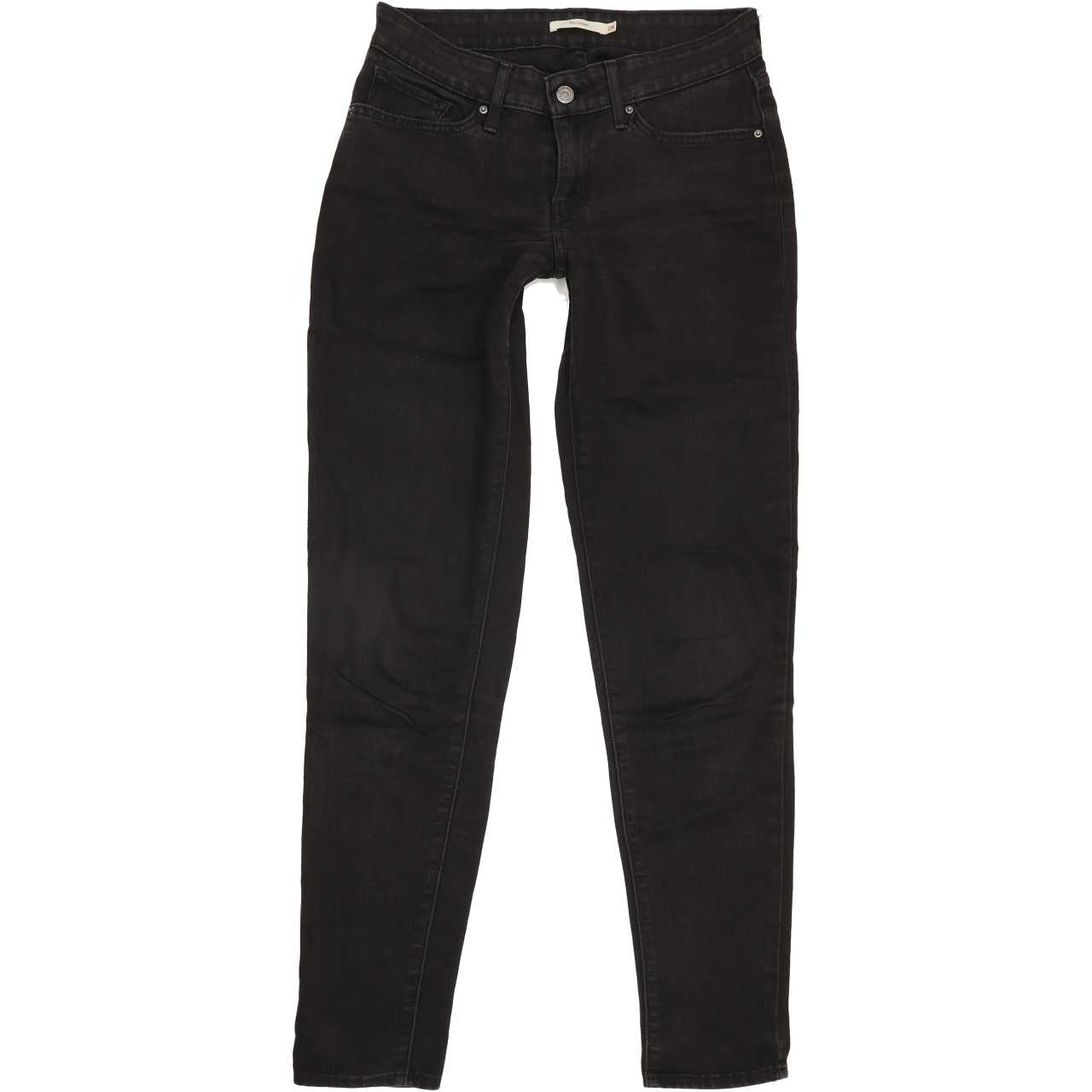 Levi's 711 Women Black Skinny Slim Stretch Jeans W28 L31