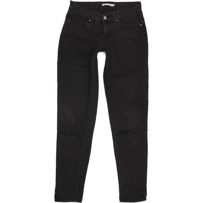 Levi's 711 Women Black Skinny Slim Stretch Jeans W28 L31