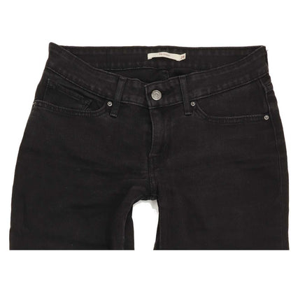 Levi's 711 Women Black Skinny Slim Stretch Jeans W28 L31