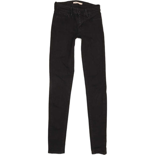 Levi's 710 Women Black Skinny Regular Stretch Jeans W25 L31