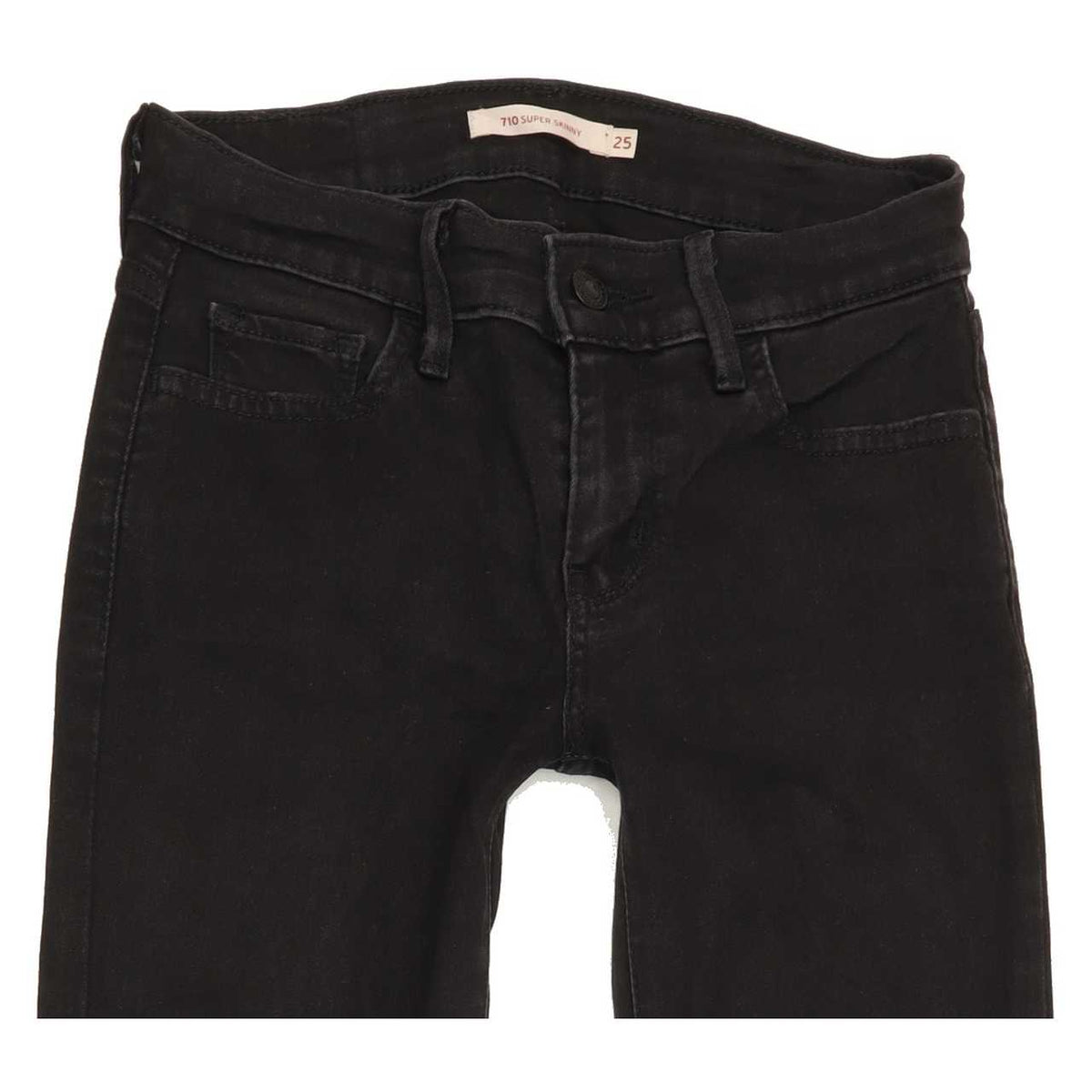 Levi's 710 Women Black Skinny Regular Stretch Jeans W25 L31