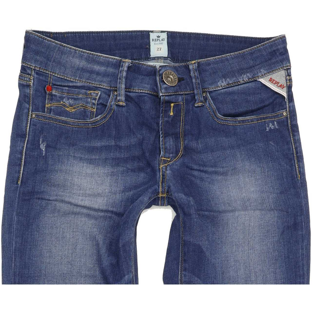 Replay Women Blue Skinny Slim Stretch Jeans W27 L32