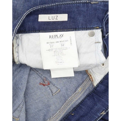 Replay Women Blue Skinny Slim Stretch Jeans W27 L32