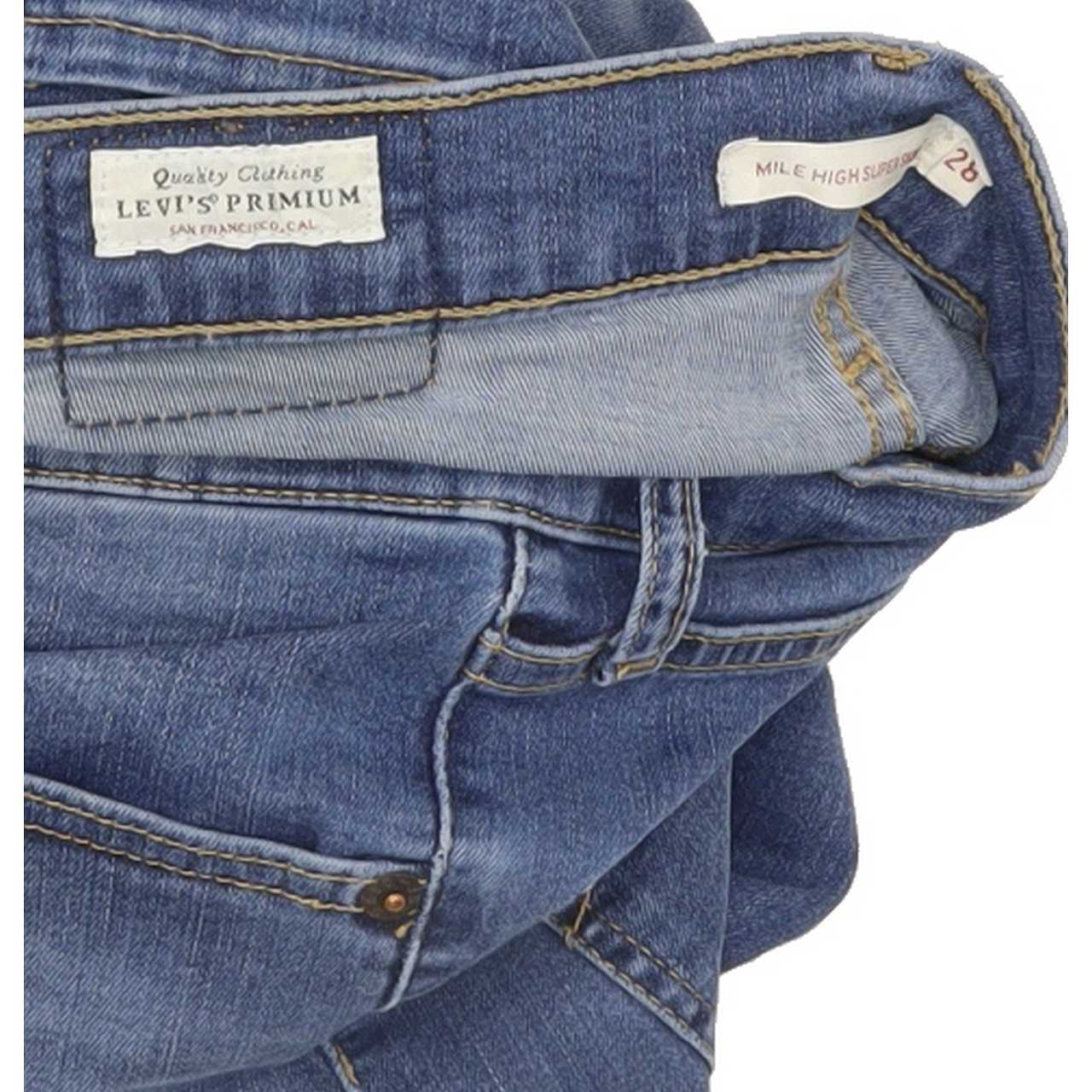 Levi's Mile High Rise Blue Skinny Jeans High Waisted W28 L31