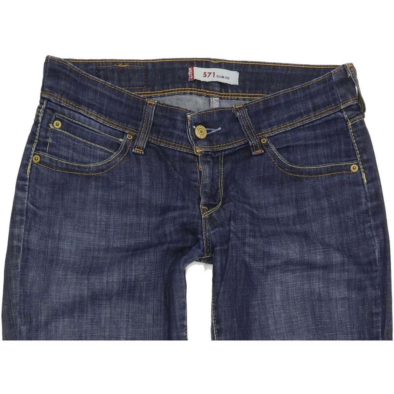 Levi's 571 Men Blue Straight Slim Stretch Jeans W29 L32