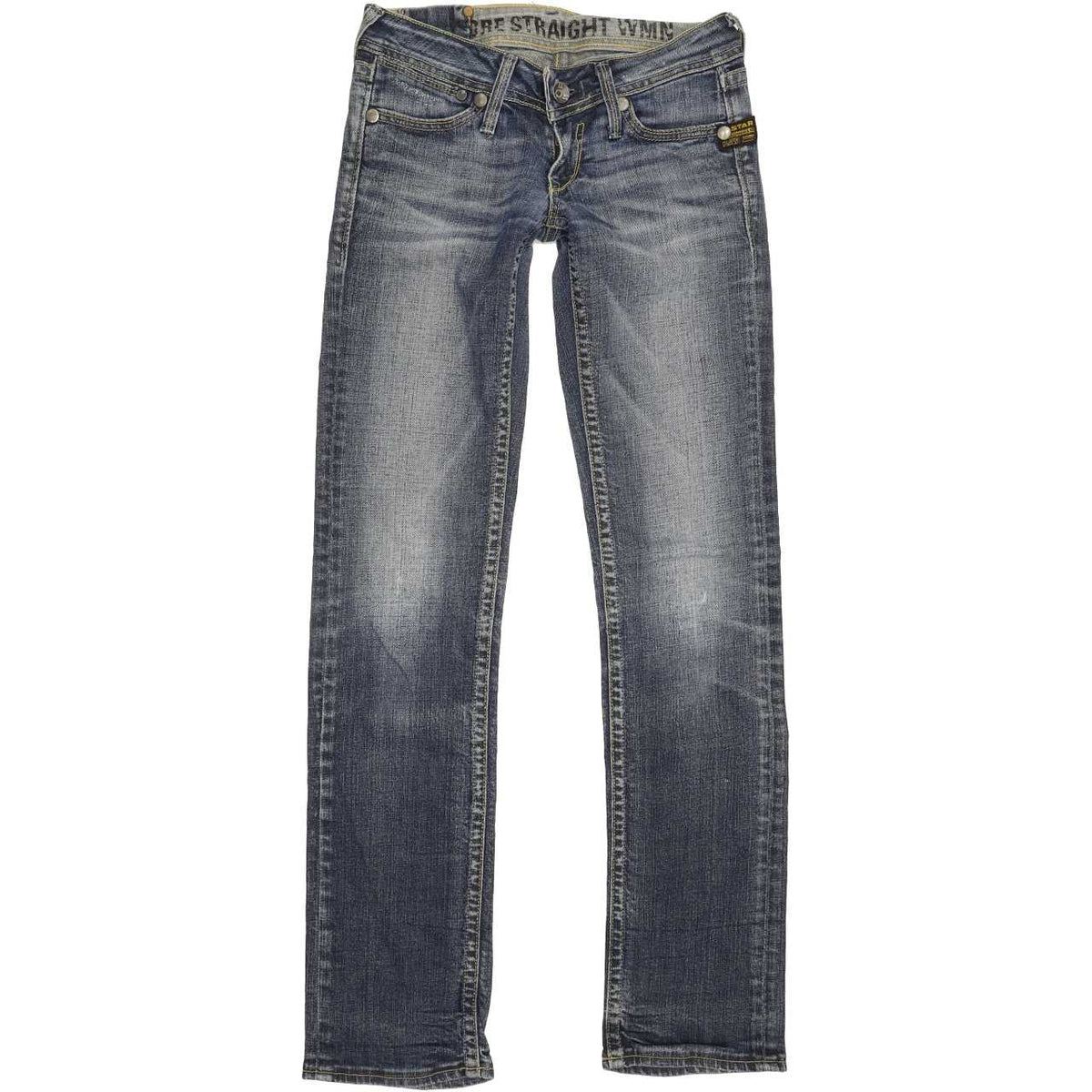 G-Star Core Women Blue Straight Slim Stretch Jeans W25 L30