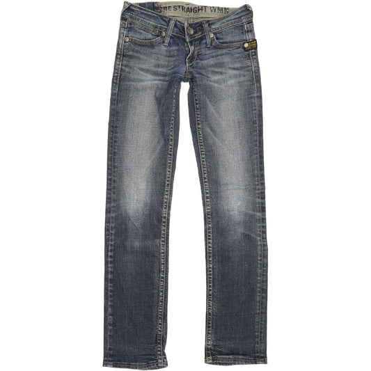 G-Star Core Women Blue Straight Slim Stretch Jeans W25 L30