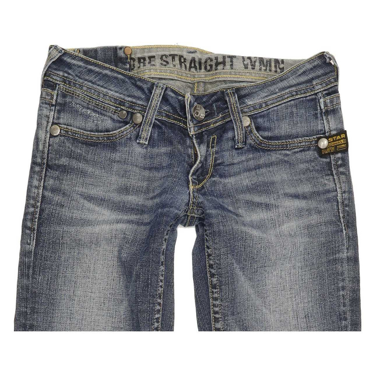 G-Star Core Women Blue Straight Slim Stretch Jeans W25 L30