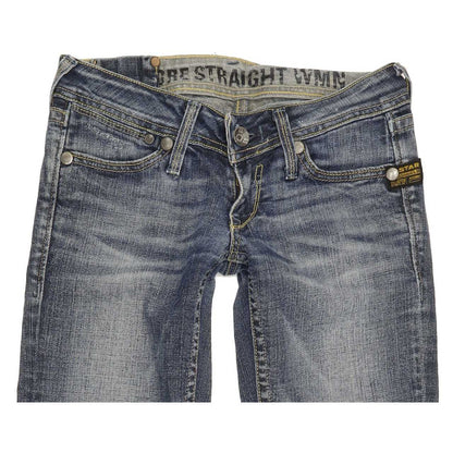 G-Star Core Women Blue Straight Slim Stretch Jeans W25 L30