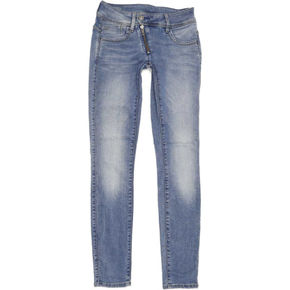 G-Star Lynn Zip Women Blue Skinny Slim Stretch Jeans W28 L31
