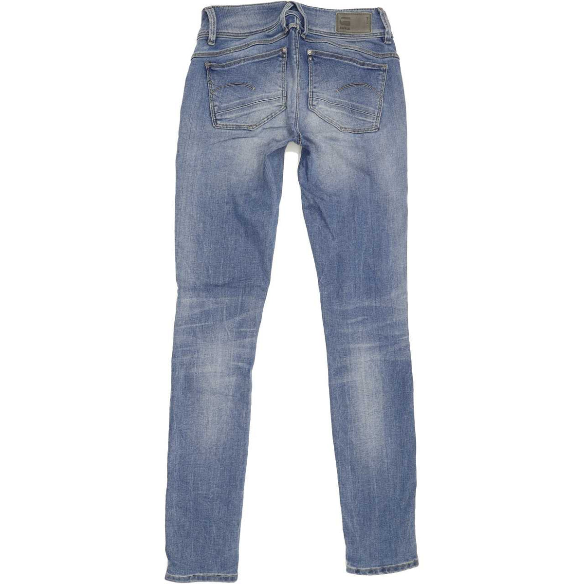 G-Star Lynn Zip Women Blue Skinny Slim Stretch Jeans W28 L31