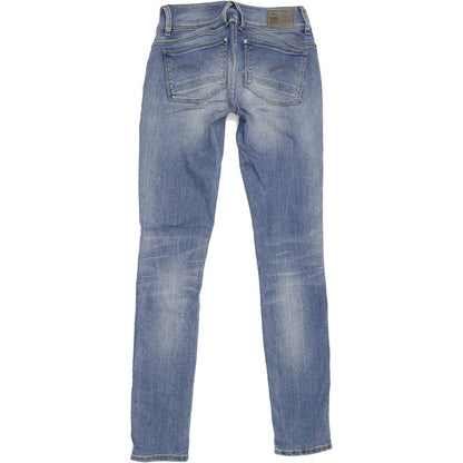 G-Star Lynn Zip Women Blue Skinny Slim Stretch Jeans W28 L31