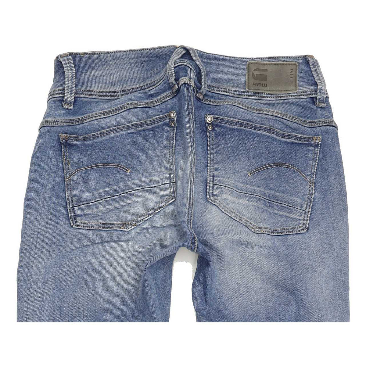 G-Star Lynn Zip Women Blue Skinny Slim Stretch Jeans W28 L31
