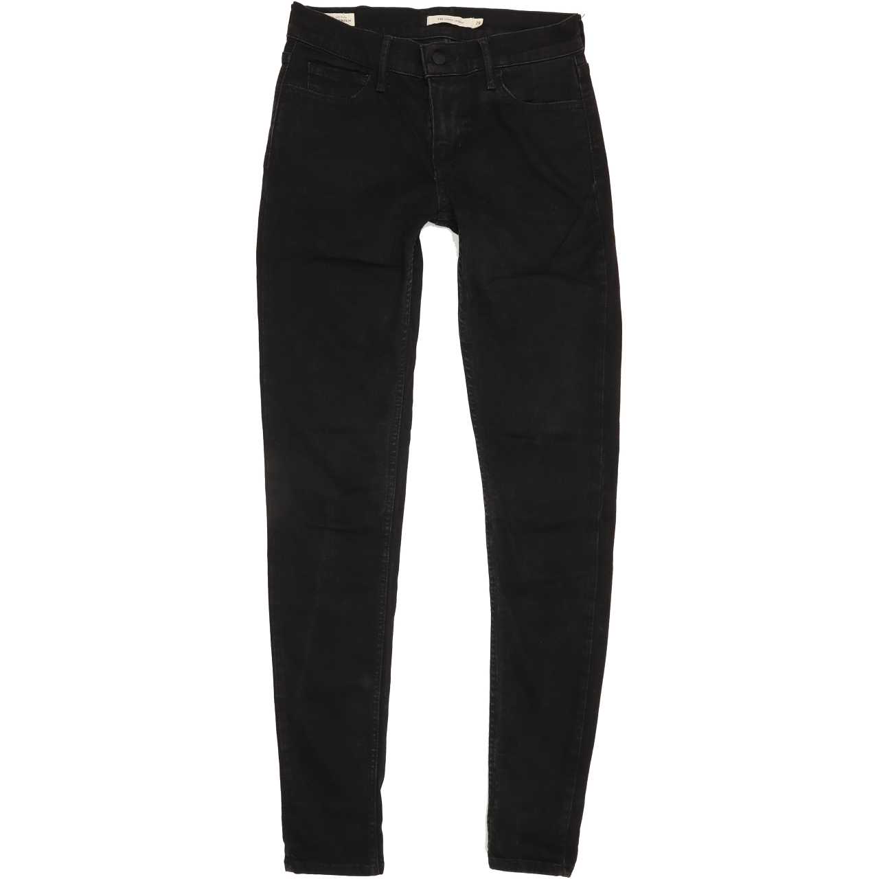Levi's 710 Super Women Black Skinny Regular Stretch Jeans W28 L31