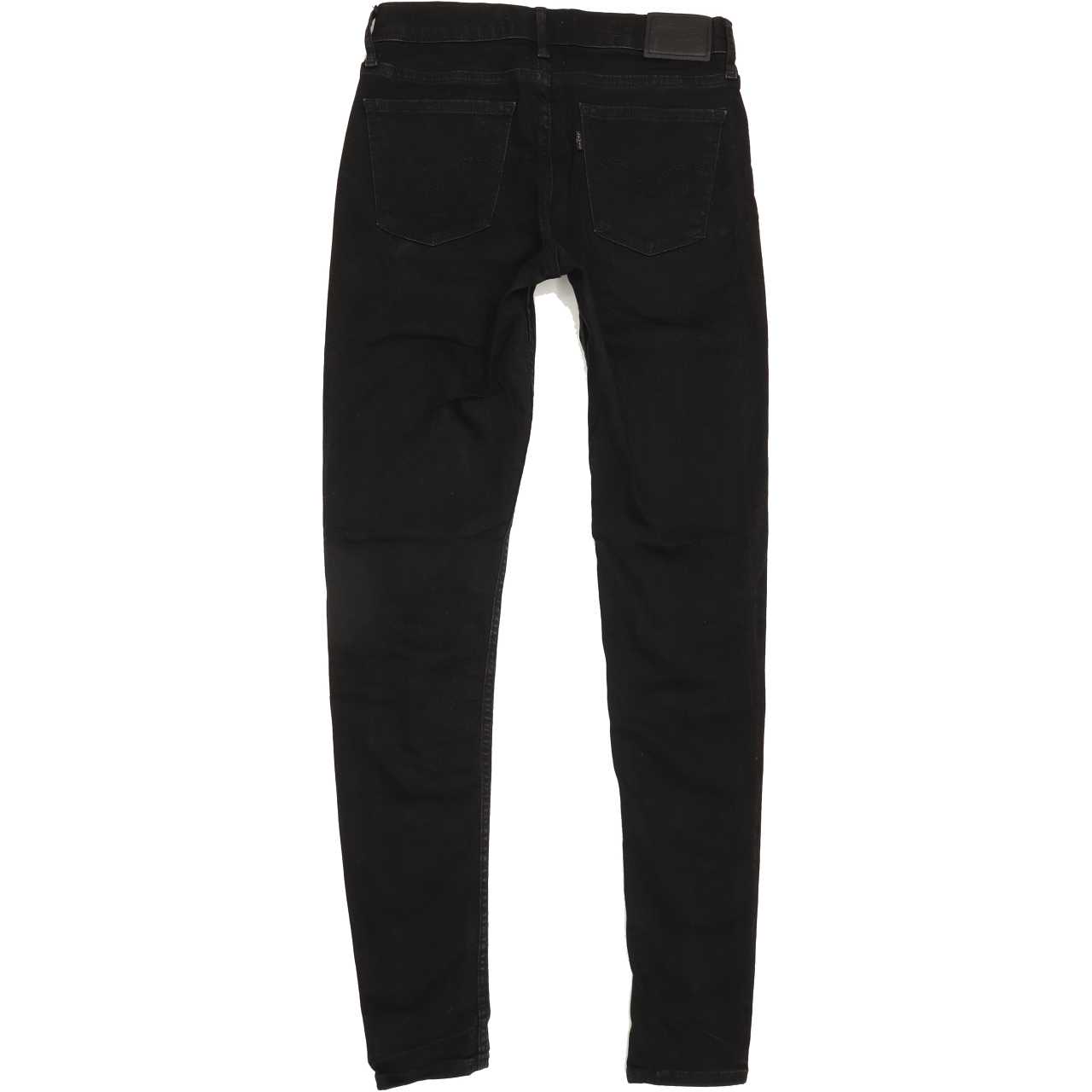Levi's 710 Super Women Black Skinny Regular Stretch Jeans W28 L31