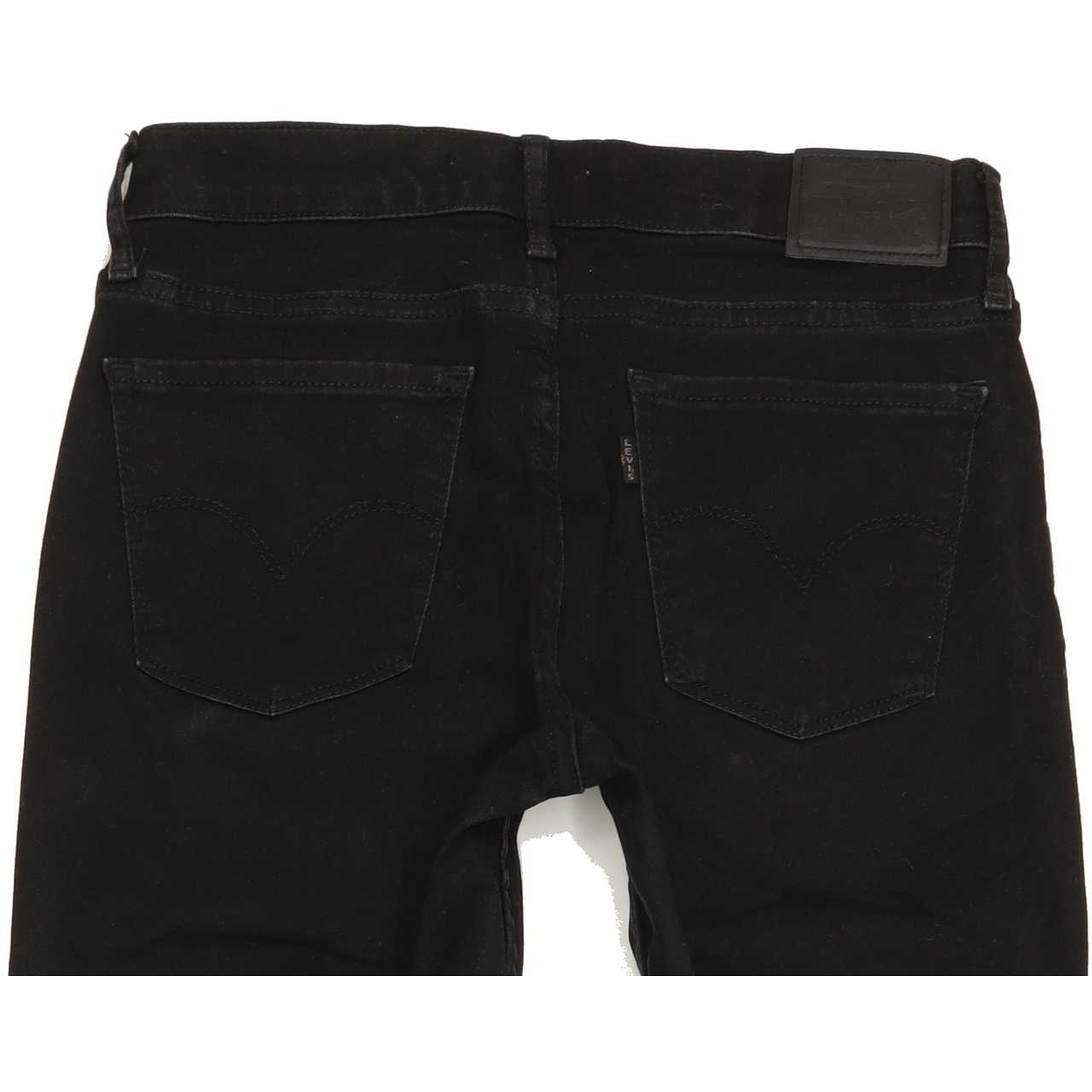 Levi's 710 Super Women Black Skinny Regular Stretch Jeans W28 L31