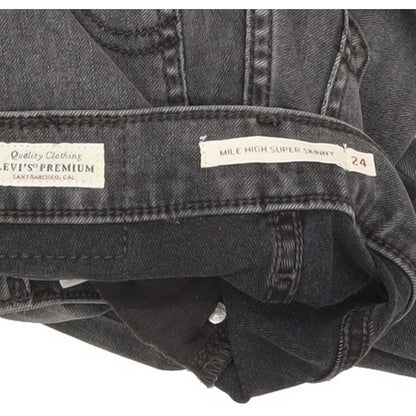 Levi's Mile High Rise Women Grey Skinny Stretch Jeans W24 L30