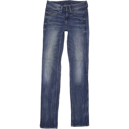 G-Star 3301 Contour Women Blue Straight Regular Stretch Jeans W25 L32
