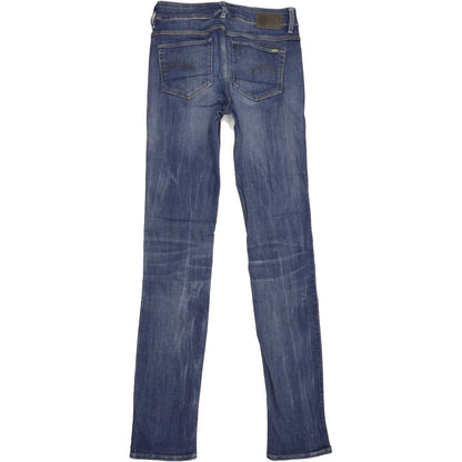 G-Star 3301 Contour Women Blue Straight Regular Stretch Jeans W25 L32