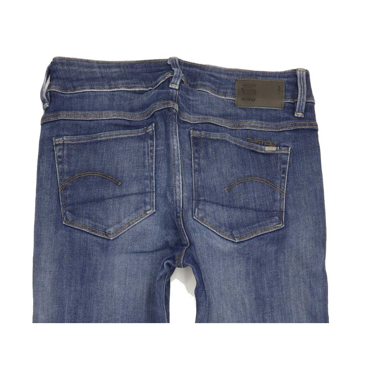 G-Star 3301 Contour Women Blue Straight Regular Stretch Jeans W25 L32