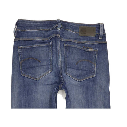 G-Star 3301 Contour Women Blue Straight Regular Stretch Jeans W25 L32