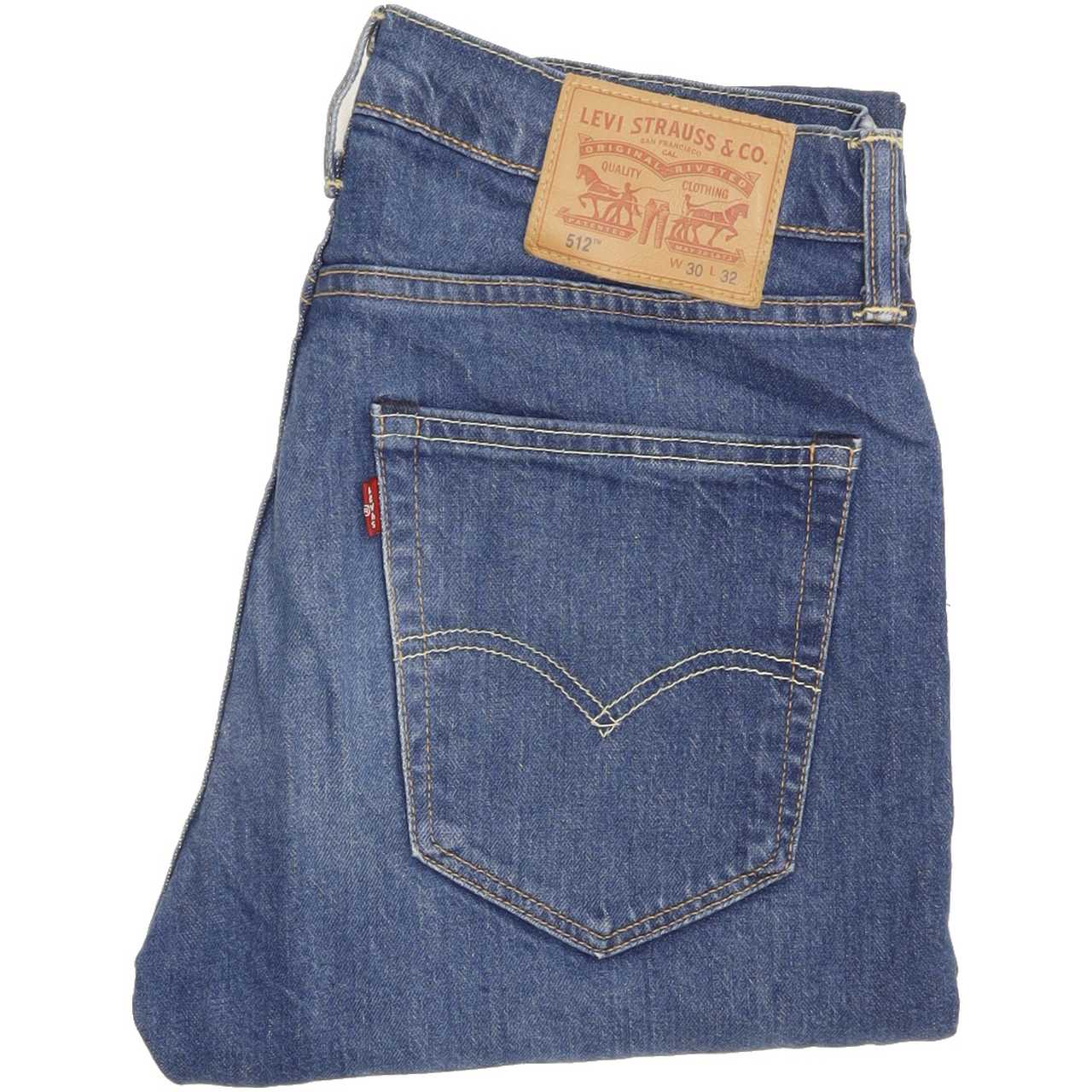 Levi's 512 Men Blue Tapered Slim Stretch Jeans W30 L31
