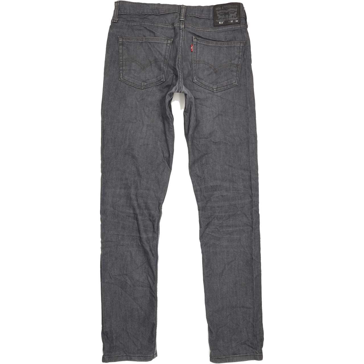 Levi's 511 Men Grey Straight Slim Stretch Jeans W32 L33